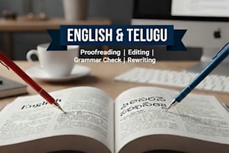 proofread and edit your english or telugu content