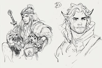 sketch a character for you