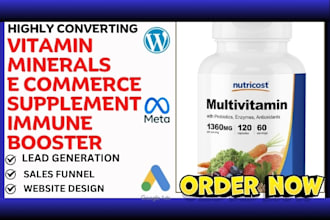 generate herbal supplement vitamin immune booster leads and build website