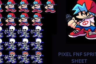 do fnf pixel sprites animation fnf sprite sheet fnf mod friday night funkin fnaf