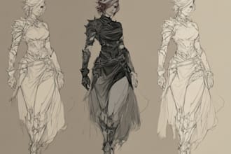 fantasy character sketch for you