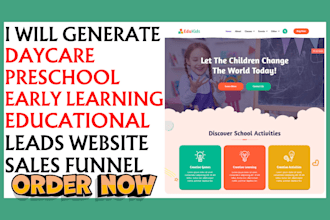 generate daycare preschool early learning center leads build educational website