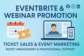 eventbrite, ticket sales, event marketing, website promotion, webinar marketing