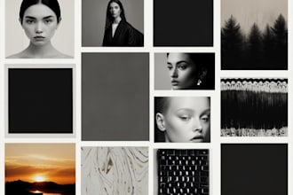 create moodboard art direction and storyboard for film, music video, or adverts