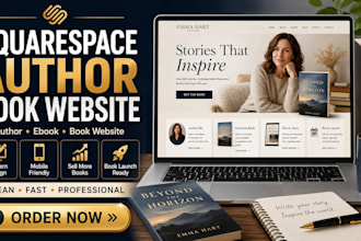 build squarespace author book website ebook website book author website