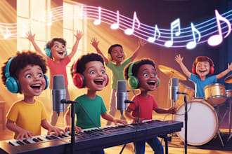 do catchy gospel  music for childrens  ministry or events