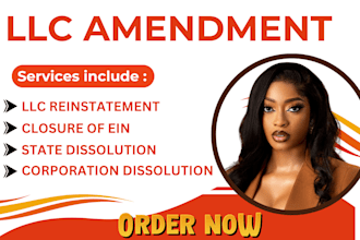 file llc amendment, annual report, address change or llc reinstatement