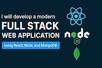 develop a modern full stack web application using react, node, and mongodb