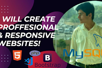 build a responsive custom website with PHP and bootstrap 5