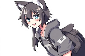 draw pngtuber anime character, oc or furry in anime unique style