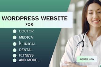 develop doctor, dental, yoga, healthcare wordpress website