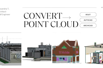 convert point cloud to bim 3d model in archicad , revit
