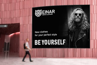do indoor or outdoor advertisment design, billbord, roll up or banner