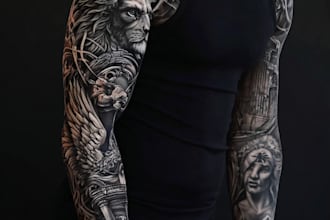 create a tattoo design of tattoo sleeve