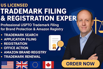 professionally file and register your trademark in the US, UK and eu