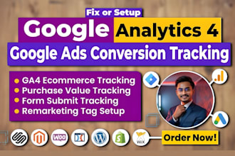 setup google analytics 4 ecommerce tracking and ga4 server side tracking via GTM