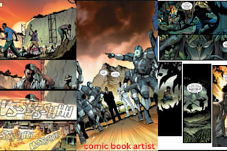 illustrate comic page, nsfw comic book artist  graphic novel comic art style