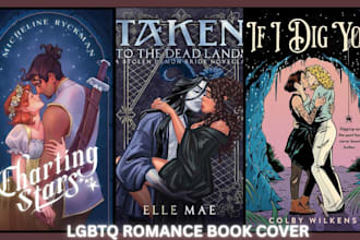 draw lgbtq romance book cover, gay, ya, erotic cover art amazon kindle ebook art