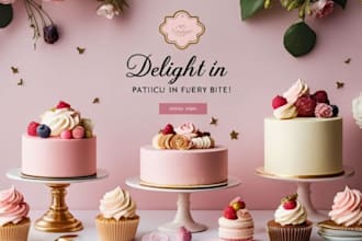 bakery shopify store or pastry website catering store cake bakery website