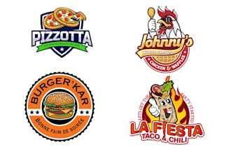 design unique restaurant, pizza, bbq, food, and food truck logo