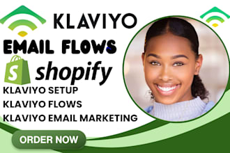 setup klaviyo ecommerce email marketing flows  and klaviyo SMS flows for shopify