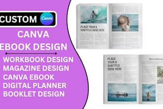 canva ebook design, workbook design, ebook formatting, canva template