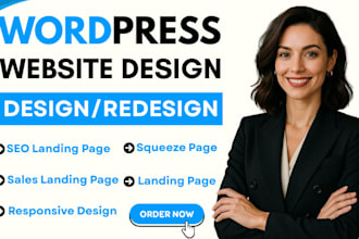 design wordpress landing page sales landing page squeeze page SEO landing page
