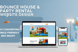 build bounce house party rental website rental website photo booth website