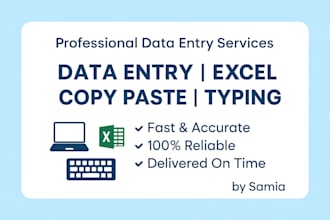 do accurate data entry, copy paste, and typing work
