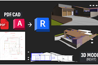 convert PDF or cad to clean revit bim model