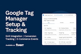 set up and optimize google tag manager, ga4, and SEO tracking for accurate data