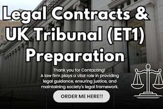prepare your UK employment tribunal et1 form and legal dispute documents letter