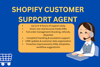 be a shopify and ecommerce customer support agent