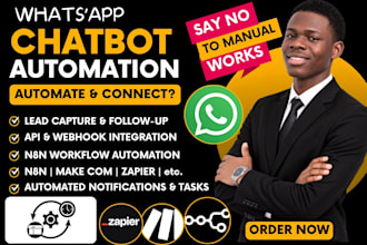 create n8n whatsapp chatbot automation workflow with api integration for busines