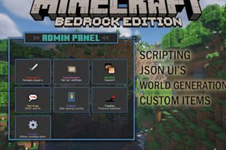 create a minecraft addon with anything you may need even json uis