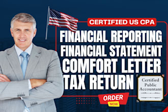 provide CPA mortgage letter, audit financial statement, notarize CPA letter
