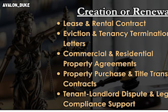 draft custom UK US rental tenancy agreements, subleases landlord lease renewals