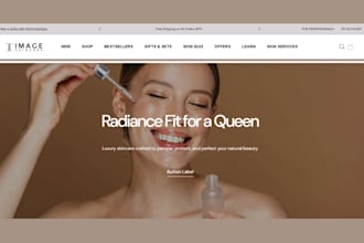 design skincare website skincare shopify store spa organic skincare website