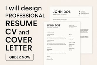 design professional modern resume, CV and cover letter template redesign
