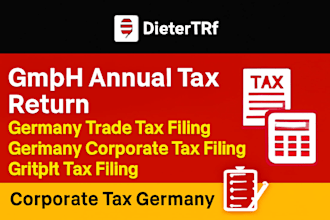 prepare gmbh annual tax return, germany trade tax and corporate tax filing