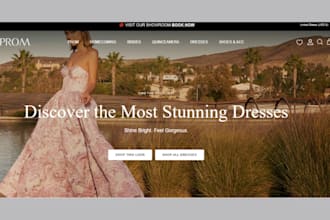 design a high converting wedding dress shopify and fashion store