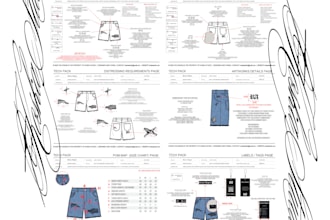 design full advanced tech pack for garment manufacturing
