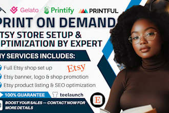 print on demand with printify printful gelato etsy SEO listing etsy shop merch