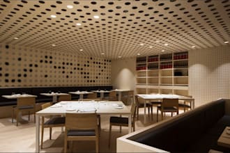 modern 3d restaurant design,interior layout,poplar wood,coffee shop,retail store