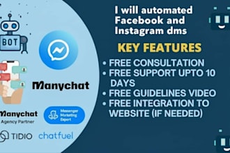 design smart ai chatbots for social media using manychat, uchat, and tidio