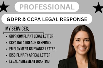 draft gdpr and ccpa compliant data breach response and legal letters