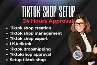 setup professional tiktok shop setup and shopify tiktok shop, usa tiktok shop