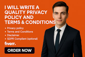 write a professional privacy policy and terms and conditions for your business