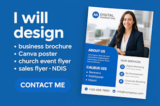 design business brochure canva poster church event flyer sales flyer ndis