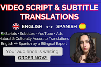 translate your youtube videos, ads, or film scripts